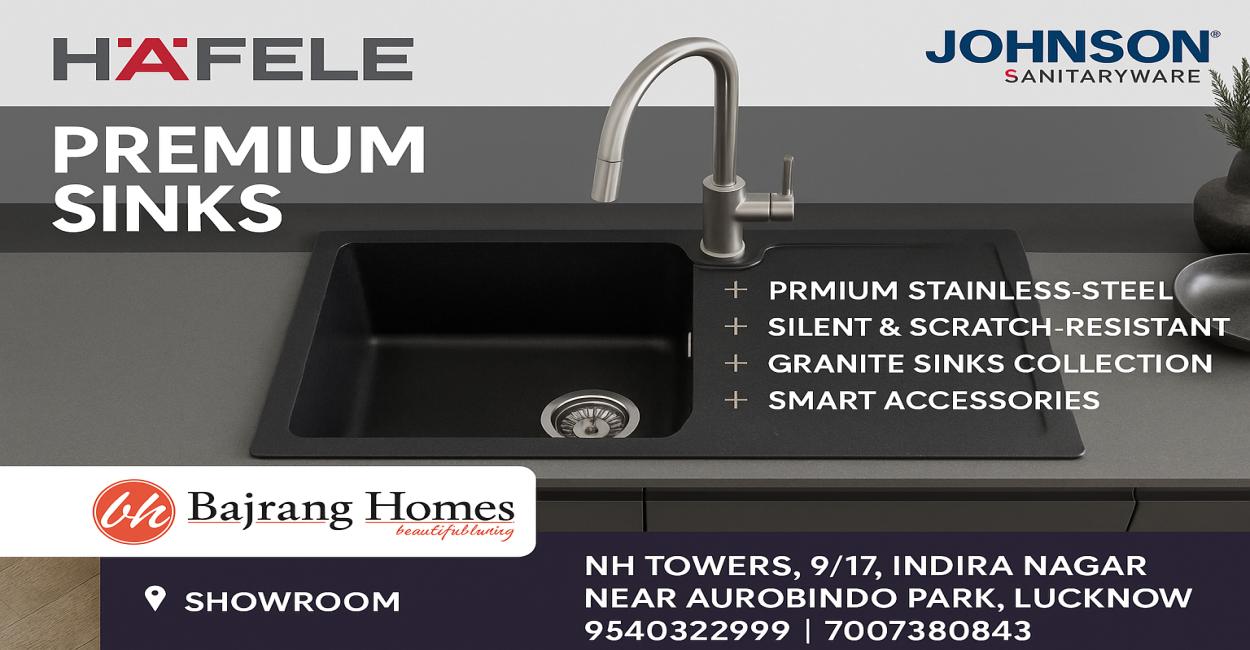 Elevate Your Kitchen with Hafele Premium Sinks available at bajrang homes