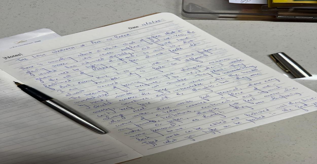 The Lost Warmth Of Pen on Paper