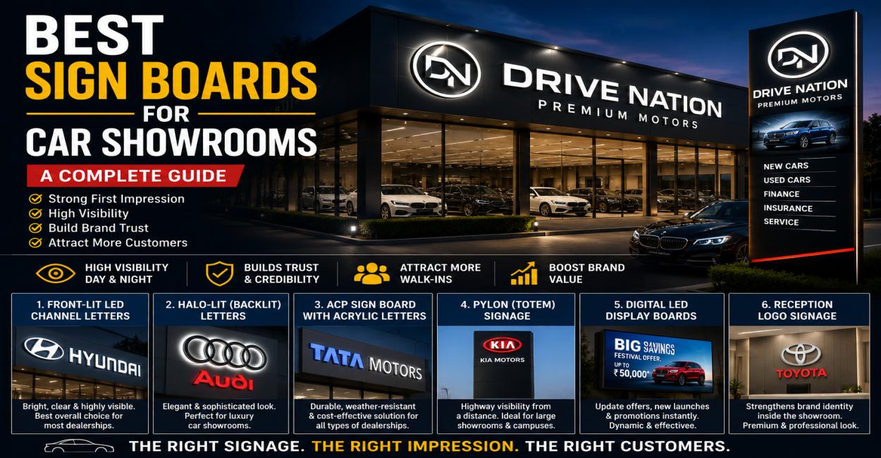 Best Sign Boards for Car Showrooms: A Complete Guide
