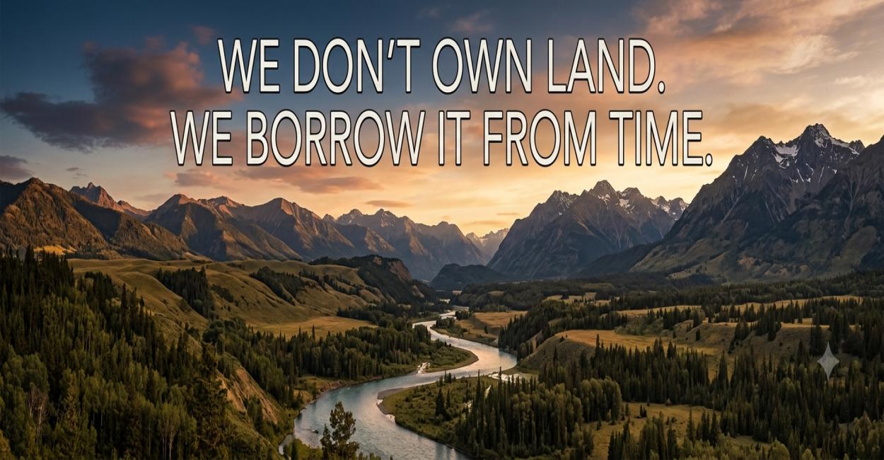We dont own land we borrow it from time