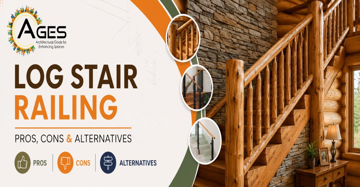 Log Stair Railing Pros Cons and Alternatives